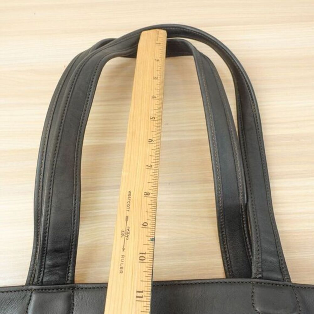 Vintage Coach Bleecker Basket Tote Black Leather‎ Bucket Utility Purse 9302 USA - Picture 9 of 15